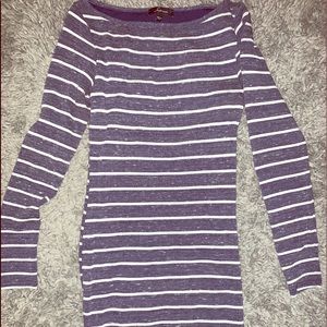 Navy & White Stripped Bodycon Dress